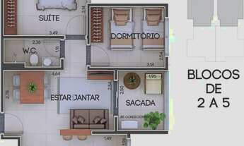 Imagem 6: Vendo apartamento novo com 2 quartos no Vila Planalto em Campo Grande