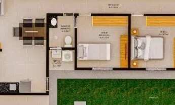 Imagem 7: Casa com 62,05m² com 02 Suítes no Bairro Pacheco - Caucaia -Ce