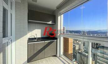 Imagem 4: Apartamento à venda, com 80 m², 2 dormitórios e lazer. Gonzaga. Santos/SP