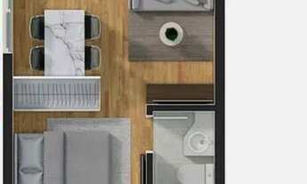 Imagem 6: APARTAMENTO com 1 dormitório à venda por R$ 260.123,56 no bairro Mercês - CURITIBA / PR