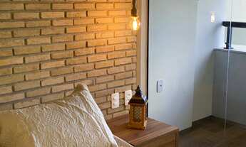 Imagem 4: Quarto e Sala - Varanda - Vista Mar - 38 m² - 1 Vaga de Garagem