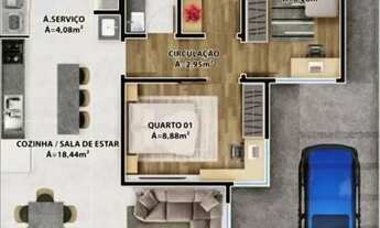 Imagem 2: Casa com três quartos suíte sozinha no lote em Forquilhas São José