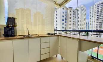 Imagem 4: BROOKLIN - MIOLO DO BAIRRO COM VARANDA INTEGRADA AO LIVING