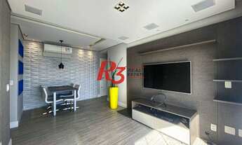 Imagem 6: Apartamento à venda, com 80 m², 2 dormitórios e lazer. Gonzaga. Santos/SP