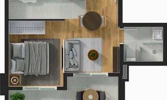 Imagem 7: APARTAMENTO com 1 dormitório à venda por R$ 260.123,56 no bairro Mercês - CURITIBA / PR