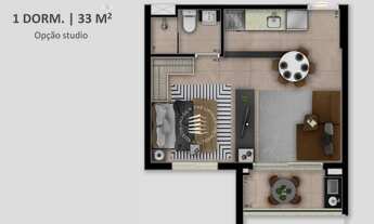 Imagem 2: LANÇAMENTO VISION COLINAS - Studio com 33m² - 1 Quarto com suíte - Opção Studio