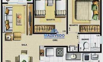 Imagem 2: Apartamento com 2 dormitórios à venda, 61 m² por R$ 215.000,00 - Comendador Soares - Nova