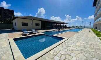 Imagem 3: Flat à Beira Mar com 3 quartos, área de lazer completa, mobiliado, com elevador e central