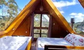 Imagem: Cabana com teto de vidro turística