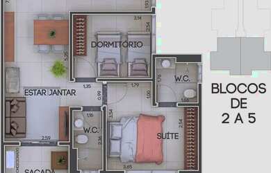 Imagem 7: Vendo apartamento novo com 2 quartos no Vila Planalto em Campo Grande