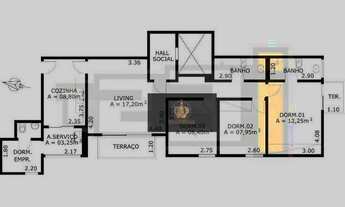Imagem 5: Apartamento com 3 dormitórios, 100 m² - venda por R$ 1.350.000 ou aluguel por R$ 6.737/mês