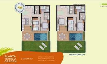 Imagem 2: Apartamento TÉRREO GARDEN C/ PISCINA PRIVATIVA venda tem 124 m² - 3 quartos em Muro Alto