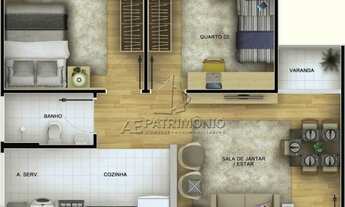 Imagem 2: Apartamento à venda com 2 dormitórios em Nova sorocaba, Sorocaba cod:65698