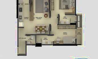 Imagem 7: TRINDADE - Apartamento à venda 87m² privativos 2 suítes - Florianópolis - SC