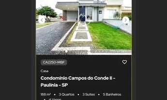 Imagem: Vende ou aluga casa em condomínio em Paulínia