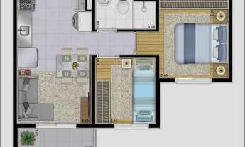 Imagem 3: Apartamento 2 dormitórios com ou sem varanda - Minha Casa Minha Vida