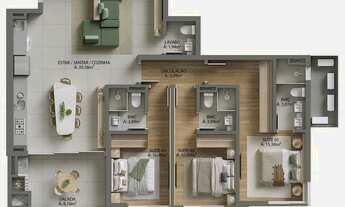 Imagem 4: Apartamento 3 suítes para venda com 117m² e 1 vaga