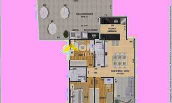 Imagem 3: Área Privativa com 3 dormitórios à venda, 104 m² por R$ 490.000 - Tirol (Barreiro) - Belo