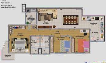 Imagem 3: Apartamentos FINAL 1 na planta *Preco Fechado* Edifício Unique em Apucarana