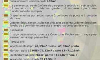 Imagem 2: Apartamento na planta, bairro Jardim/Santo André, 49,63m² em frente ao Parque Celso Daniel