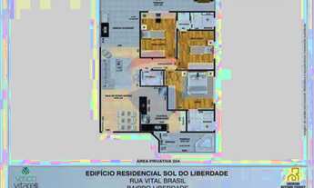 Imagem 3: Área privativa 3 quartos, 1 suíte 2 semi-suíte bairro Liberdade
