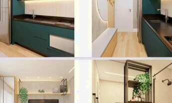 Imagem 3: Stúdio espaço integrado quarto/sala/cozinha, 1 banheiro e com sacada privativa