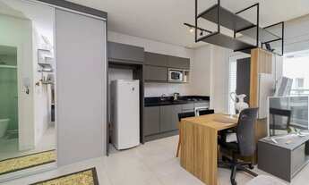 Imagem 4: Loft mobiliado disponível para locação no Studio Xavante, com vaga de garagem coberta e to