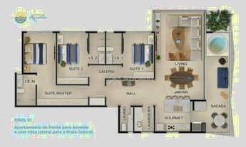 Imagem 3: Apartamento com 3 dormitórios à venda por R$ 4.250.000,00 - Centro - Guaratuba/PR