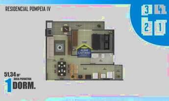 Imagem 7: Apart 1 dorm, Ocian, Entrada R$ 25 mil, JGA822