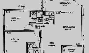 Imagem 4: Apt 77m, sala ampliada ou 3/4, 2 suítes e wc social