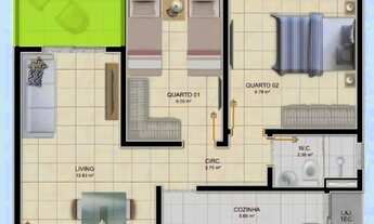 Imagem 7: Apartamento à Venda Condomínio Moradas Universitá, Rosa Elze São Cristóvão/SE 1