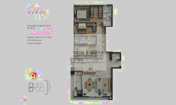 Imagem 4: Apartamento à venda no bairro Juvevê, com 3 quartos sendo uma suíte e duas demi suíte, sac