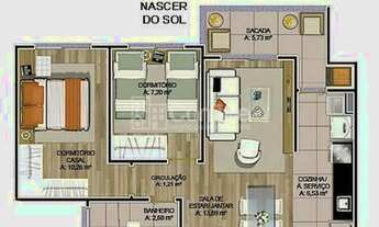Imagem 4: Apartamento com 54 m² à venda no bairro Desvio Rizzo em Caxias do Sul