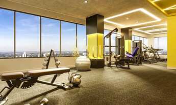 Imagem 2: Apartamento mobiliado e decorado Sofisticação, lazer no rooftop e vista panorâ