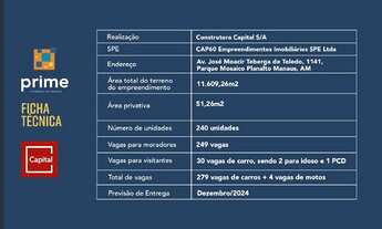 Imagem 3: Apartamento para venda possui 51 metros quadrados com 2 quartos em Planalto - Manaus - AM
