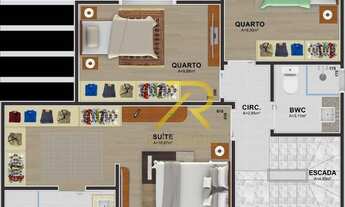 Imagem 3: Sobrado com terraço de frente p/ rua à venda, 141 m² por R$ 749.000 - Uberaba - Curitiba/P