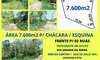 Imagem: Área 7.600m2 p/ Chácara Esquina Frente