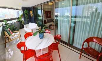 Imagem 4: Apartamento alto padrão quatro suítes ampla varanda gourmet com vista mar a venda na Colin