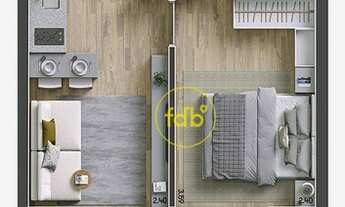 Imagem: Studio com 1 dormitório à venda, 36 m²