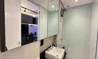 Imagem 6: Studio mobiliado com VAGA no Edifício Ravi Mercês, Sacada com churrasqueira - Curitiba - P