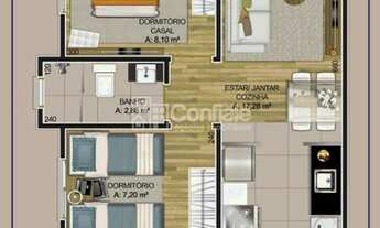 Imagem 2: Apartamento com 43,67m² à venda no Bairro N. Sra das Graças
