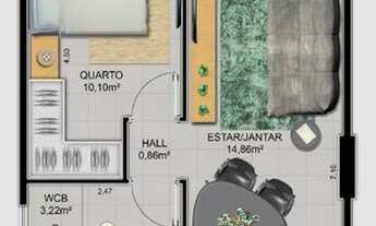 Imagem 6: Apartamento Quarto e Sala - Edifício Strauss