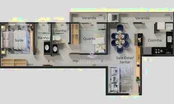 Imagem 5: Apartamento com 2 dormitórios à venda, 63 m² por R$ 319.000,00 - Santa Mônica - Uberlândia