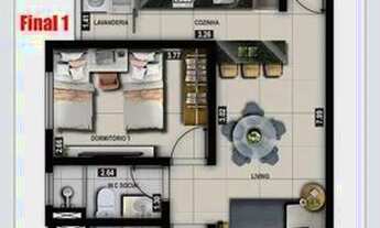 Imagem 3: Apartamento para venda com 61 metros quadrados com 2 quartos em Alvinópolis - Atibaia - SP