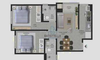 Imagem 4: Apartamento com 2 dormitórios à venda, 54 m² por R$ 280.000 - Ingleses do Rio Vermelho - F