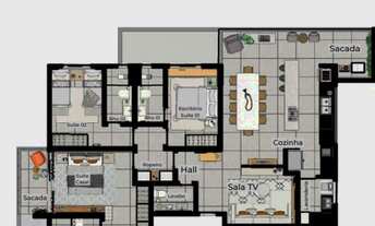 Imagem 2: Apartamento para venda 3 suítes patrimônio uberlândia - AP1904