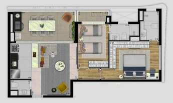 Imagem 2: Apartamento a venda 80 metros com 2 suítes e 1 vaga em Perdizes - São Paulo - SP