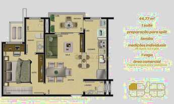 Imagem 7: Apartamento com 1 dormitório à venda, 44 m² por R$ 230.000 - Jardim Recreio - Ribeirão Pre