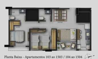 Imagem 3: Morada limeira (TO)/ Lindo apartamento na várzea /48m/02 quartos/varanda /área de lazer