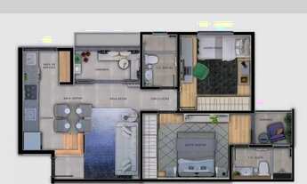 Imagem: Apartamento à venda, 2 quartos, 1 suíte